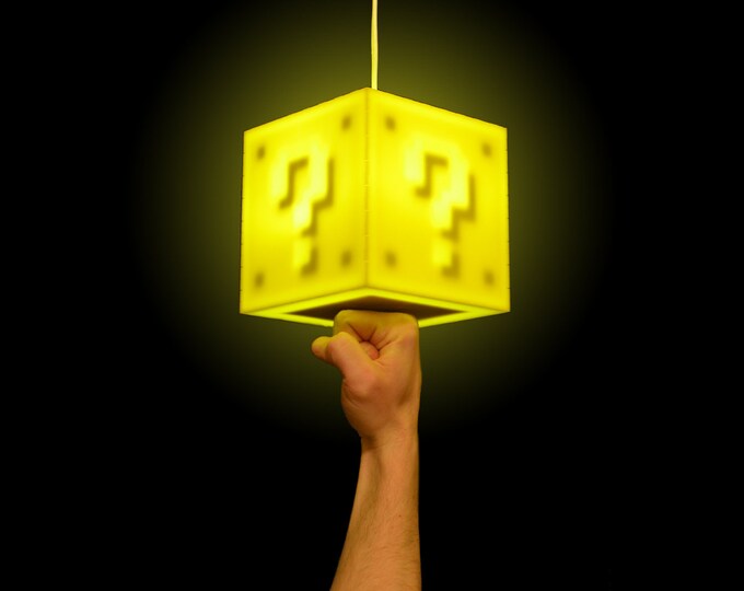 8-Bit-Frage Block Lampe