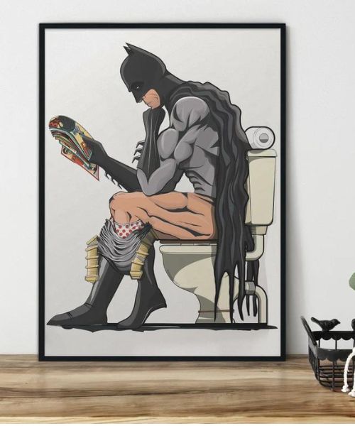 Batman auf der Toilette Poster