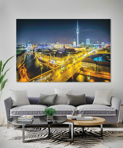 Berlin Stadt Druck Leinwand