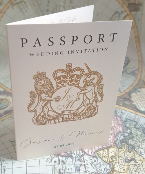 Reisepass-Einladungen für Hochzeiten