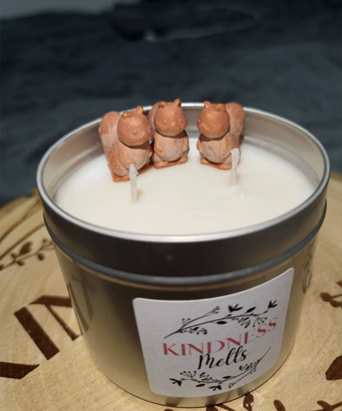 Eichhoernchen Soja Wachs Zinn Kerze