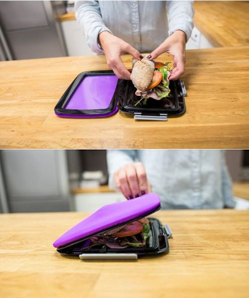 Flexible Lunchbox aus Silikon