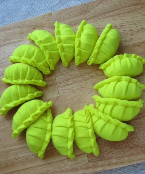 Gyoza Filz Knodel Satz von 15
