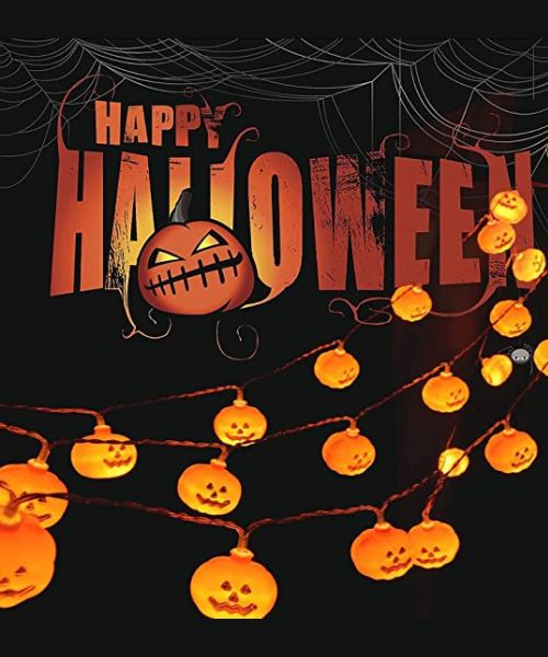 Halloween Kurbis Lichterkette