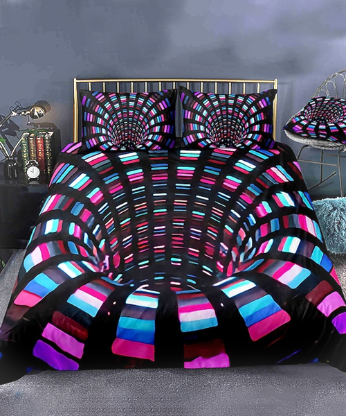 JiaFang 3D Vortex 3-teiliges Bettbezugsset