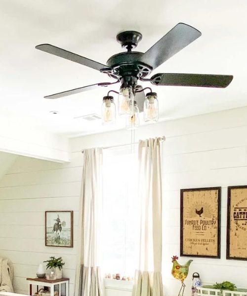 Mason Jar Deckenventilator Licht
