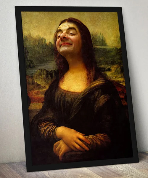 Mr. Bean Lustiges Poster | Mona Lisa Kunst