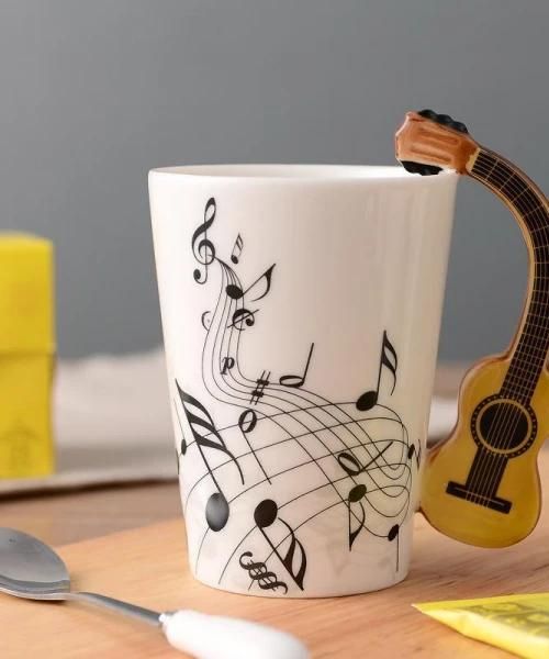 Neuheit Gitarre Keramik Becher