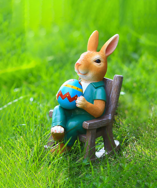 Osterei Hase Schaukelstuhl