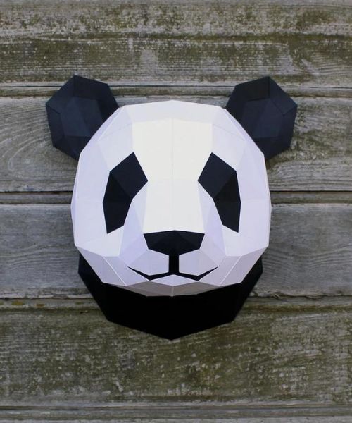 Papercraft Panda Kopf