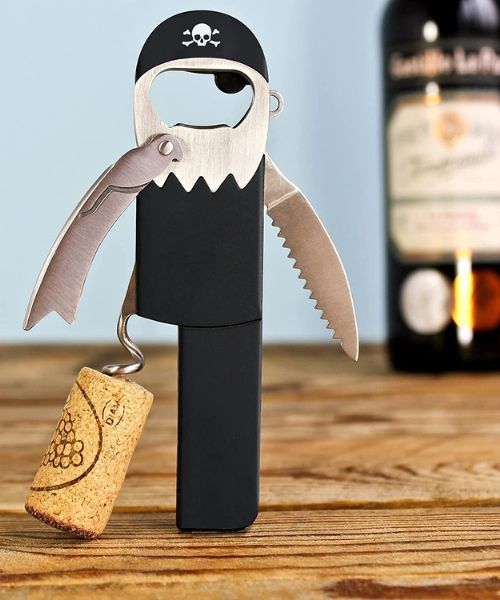 Pirat Holzbein Korkenzieher