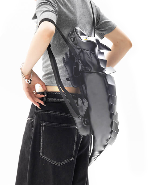 Schwarzer Drachen-Rucksack