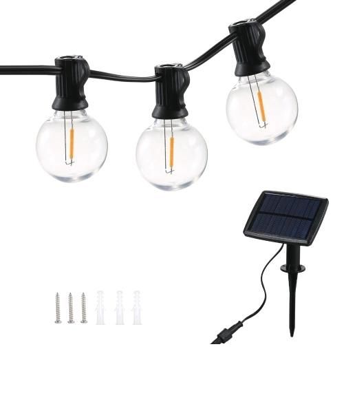 Solarbetriebene G40 Globe Fairy String Light
