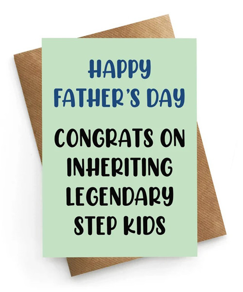 Stiefvater Vatertagskarte