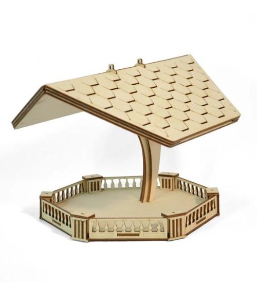 Vogelhauschen aus Holz Sechseck