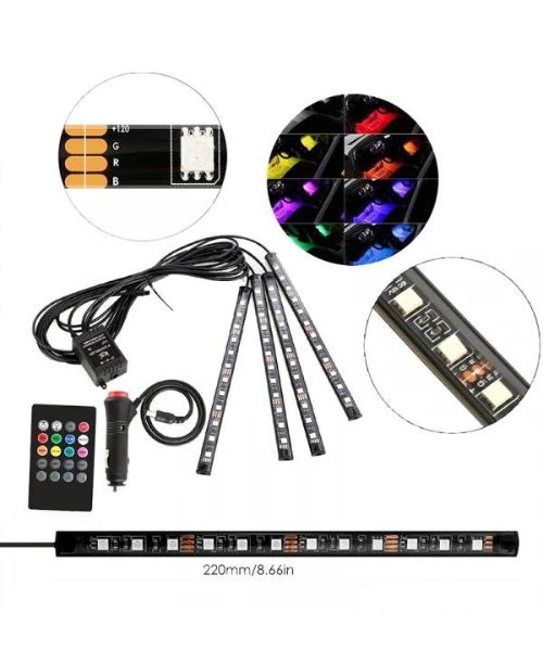 Auto LED Leuchtstreifen mit Fernbedienung Auto LED Leuchtstreifen mit Fernbedienung