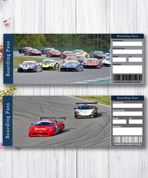 Auto Rennsport Ueberraschung Geschenke karte Vorlage