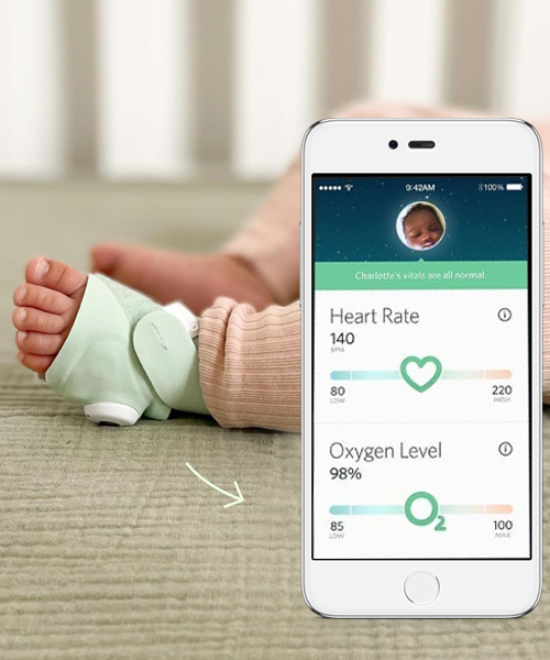 Baby Vitale Zeichen Monitor Socke