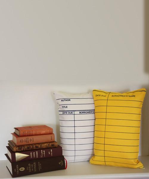Bibliotheksausweis Kissen Bibliotheksausweis Kissen