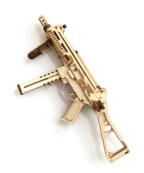 DIY Hoelzernes Gummi Band Pistole