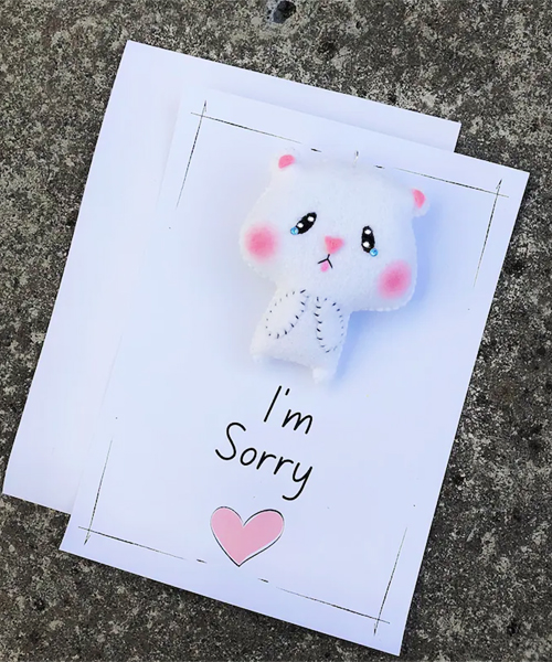 Es Tut mir leid Cheer nach oben Geschenk Karte