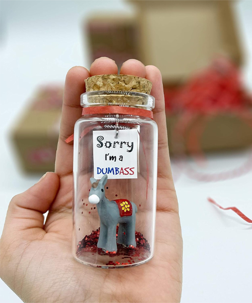 Es tut mir leid lustig Knebel Flasche