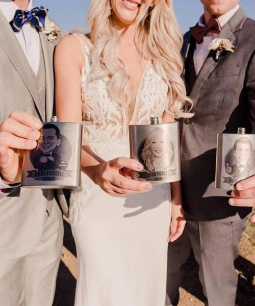 Flachmann fur den Brautigam