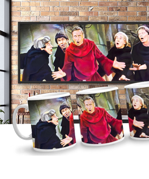 Inquisitionsszene Kaffeebecher