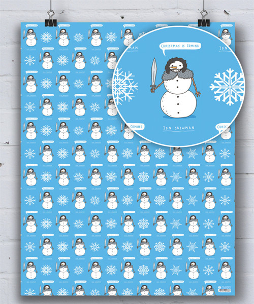 JON Schneemann Geschenkpapier