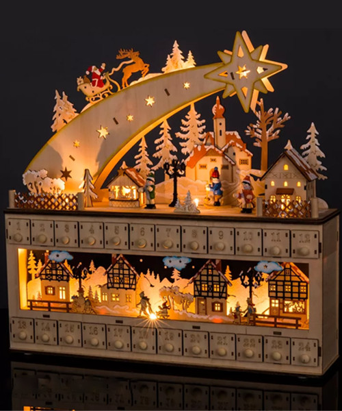 Lebkuchen-Adventskalender aus Holz