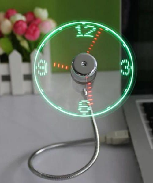 Flexibler USB-LED-Uhrenventilator