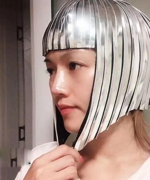 Metallische Kleopatra Perücke