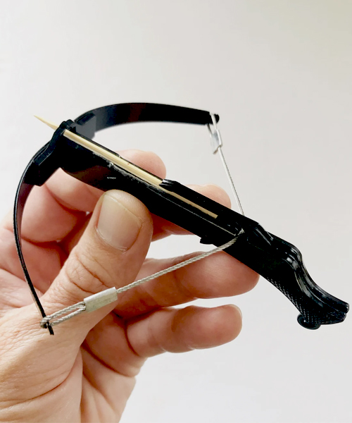 Mini Armbrust Zahnstocher Werfer