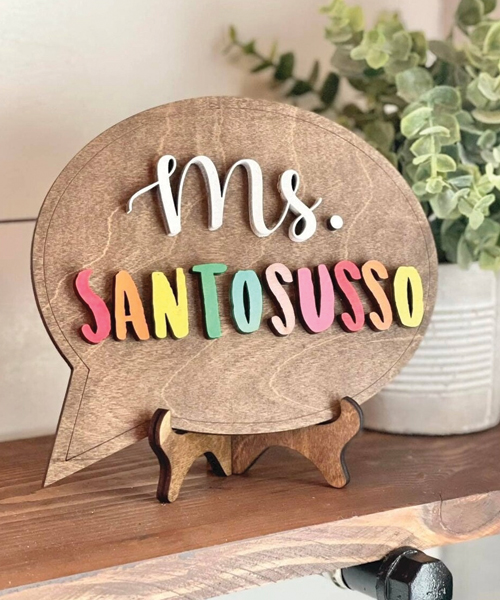 Mini Sprech blasen Schild