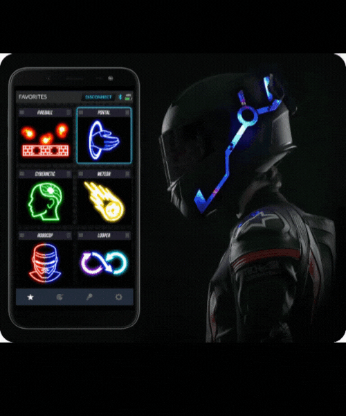 Motorrad Helm Beleuchtungsset