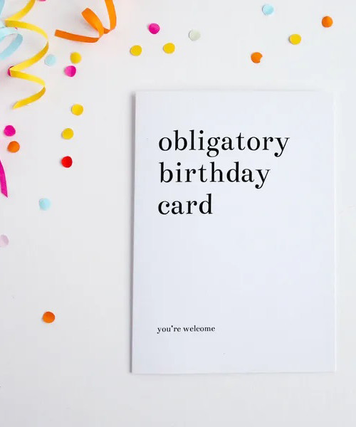Obligatorische Geburtstagskarte
