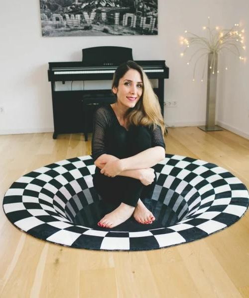 3D-Teppich mit optischer Illusion