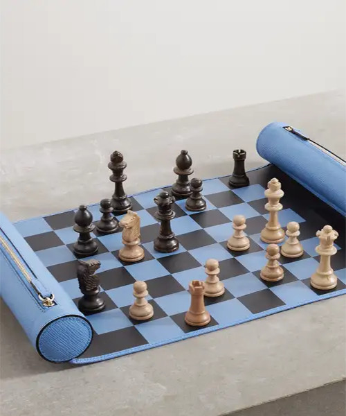 Panama strukturiertes Leder Schachrolle