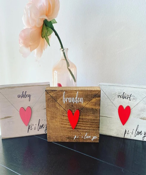 Personalisierte LIEBE Buchstaben Valentinstag Zeichen