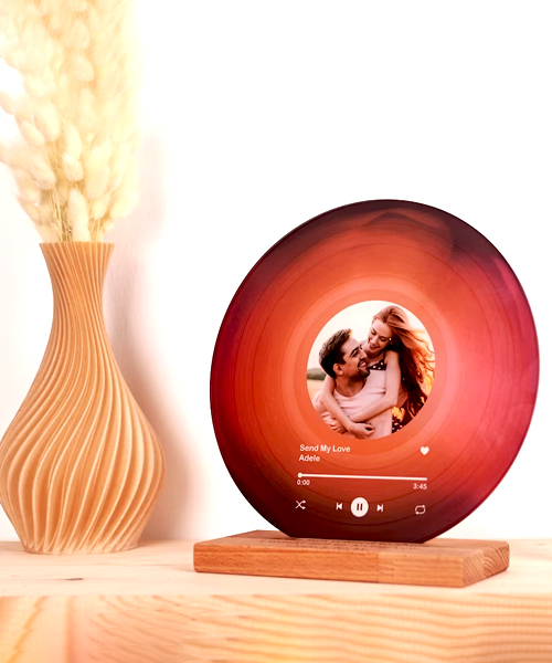 Personalisierte Vinyl Datensatz mit Foto