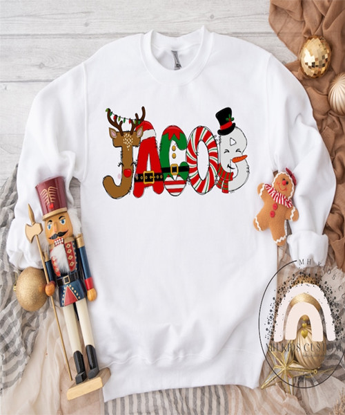 Personalisiertes Sweatshirt mit Weihnachtsnamen