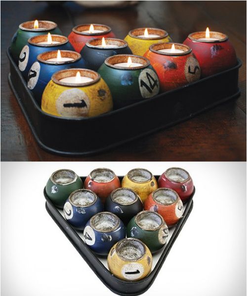 Pool Ball Kerzenständer Pool Ball Kerzenständer