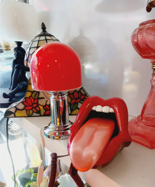 Popart Rote Pilz lampe