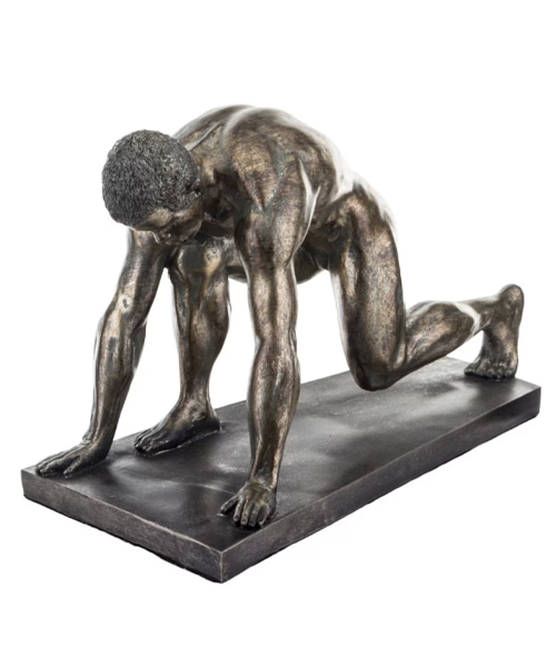 Schwarz Gold Athleten Skulptur