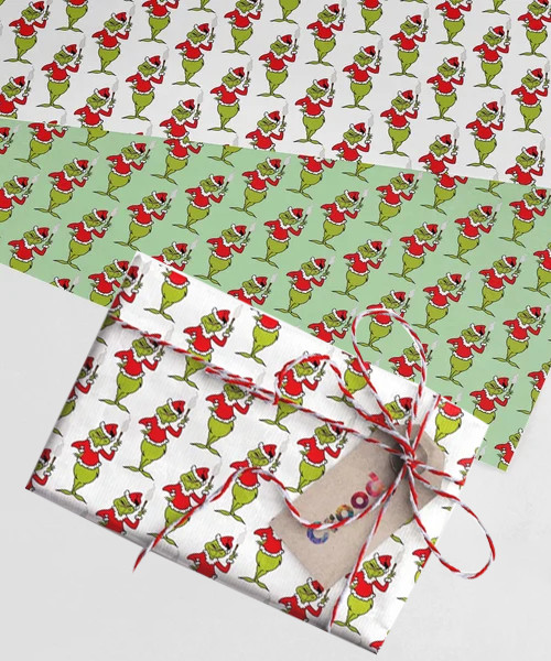 Stoned Grinch Weihnachts Geschenkpapier