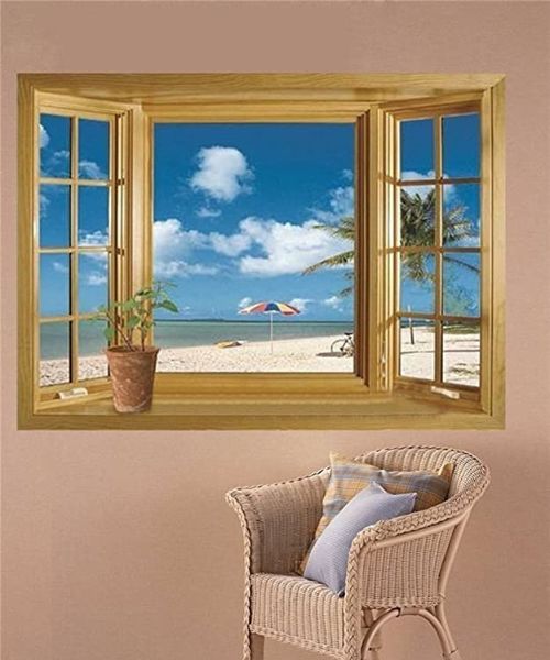 Strand Fensteraufkleber