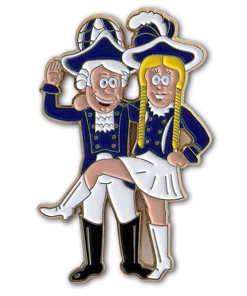 Feiern Sie Liebe und Freude mit charmanten Tanzpaar Pin