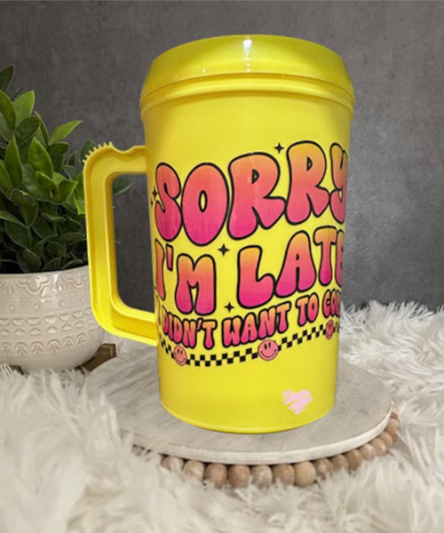 Tut mir leid Ich bin spaet Tasse