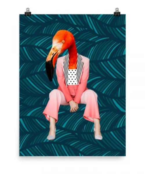 Vogel sitzend Poster