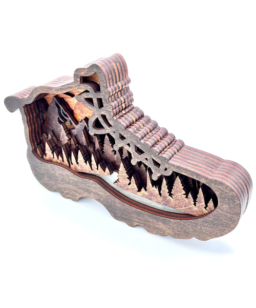 Wandern Stiefel Mehr-schichtig Holz